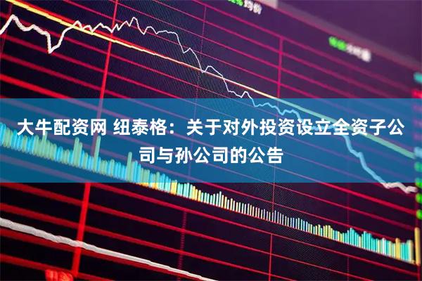 大牛配资网 纽泰格：关于对外投资设立全资子公司与孙公司的公告